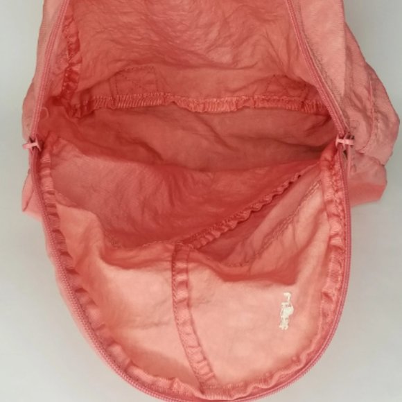 90s/Y2k Pink Nylon Crinkle Backpack School Bag Fashion 1990s Aesthetic - Picture 3 of 8